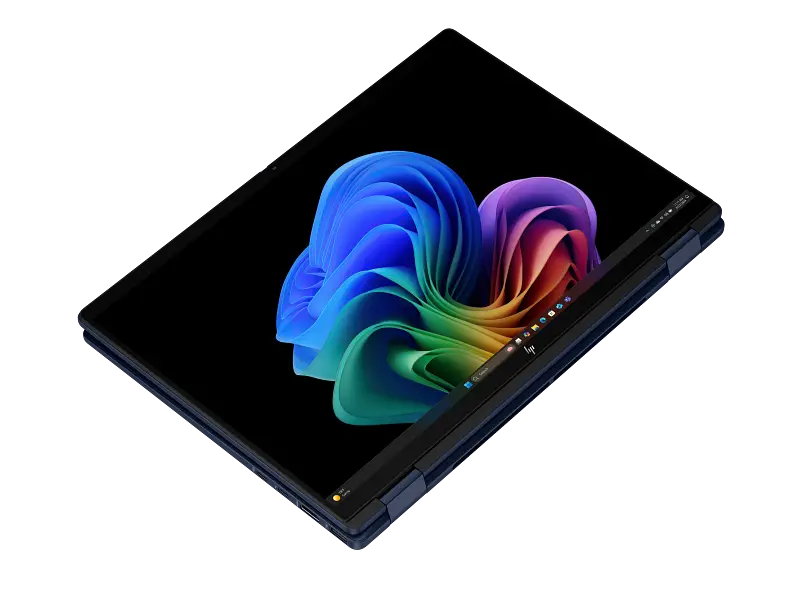 25C1_OmniBook X Flip_14_Atmospheric Blue_T_IR Cam_nonSD_nonFPR_Copilot Taskbar_Core Set_Tablet_WhiteBG_3314797
